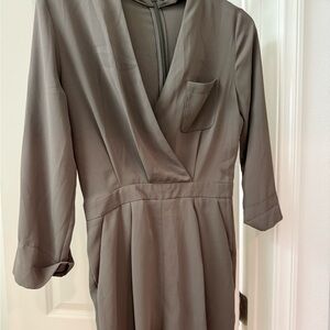 Topshop Gray Wrap Dress